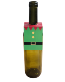 Wine Holiday Neck Gift Tags - Green (Pack of 5)