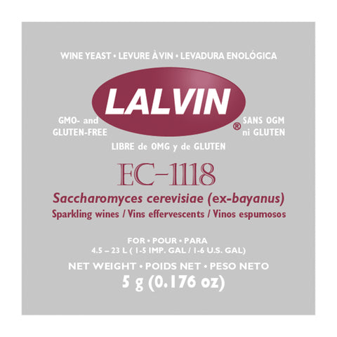 Wine Yeast - Lalvin EC-1118